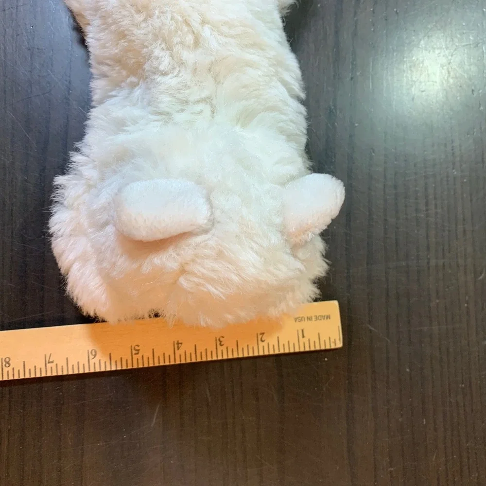 Vintage 1980 Gund White Cat Plush Blue Eyes Bell in Tail 14 Inch Retro‎ Toy